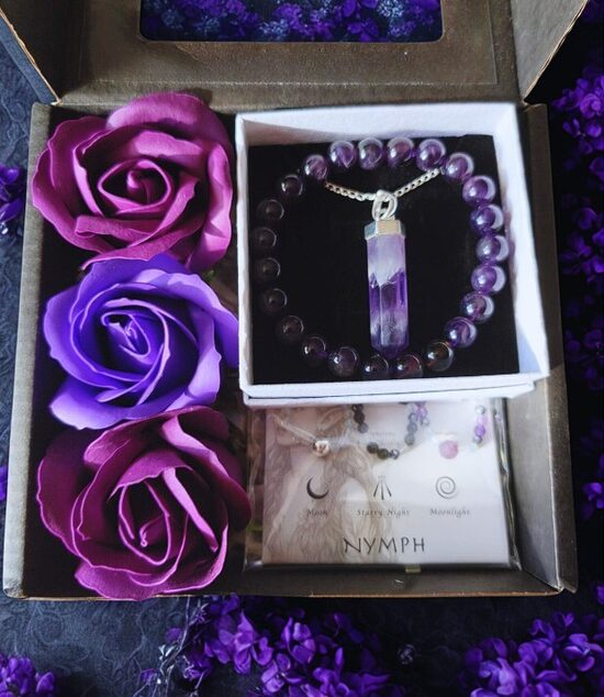 Amethyst Gift Set – “Full Moon” Rings, Pendant and Bracelet